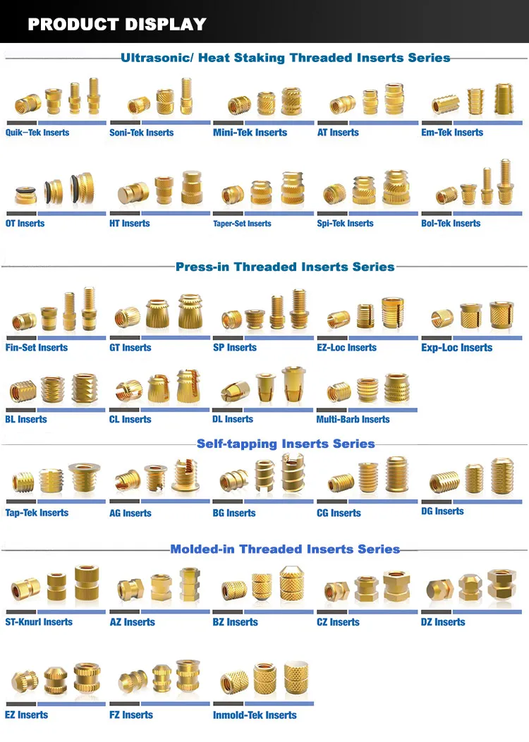 08351030048 Press-in Brass Nut for Thermoset and Thermoplastic Components