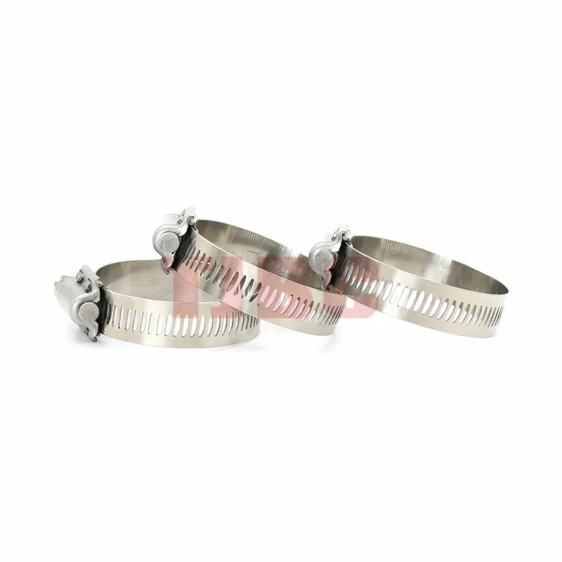 12.5mm Bandwidth Adjustable Perforated Heavy Duty 304ss Stainless Steel Worm Drive American Type Hose Clamp for Automotive, 46-70mm
