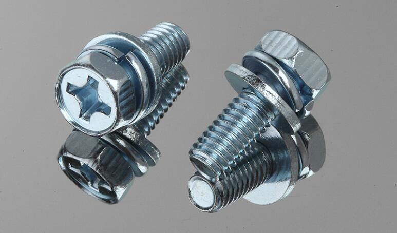 Alloy Steel Zinc Plating GB9074 Sems Cross Recessed Hex Bolt with Washer