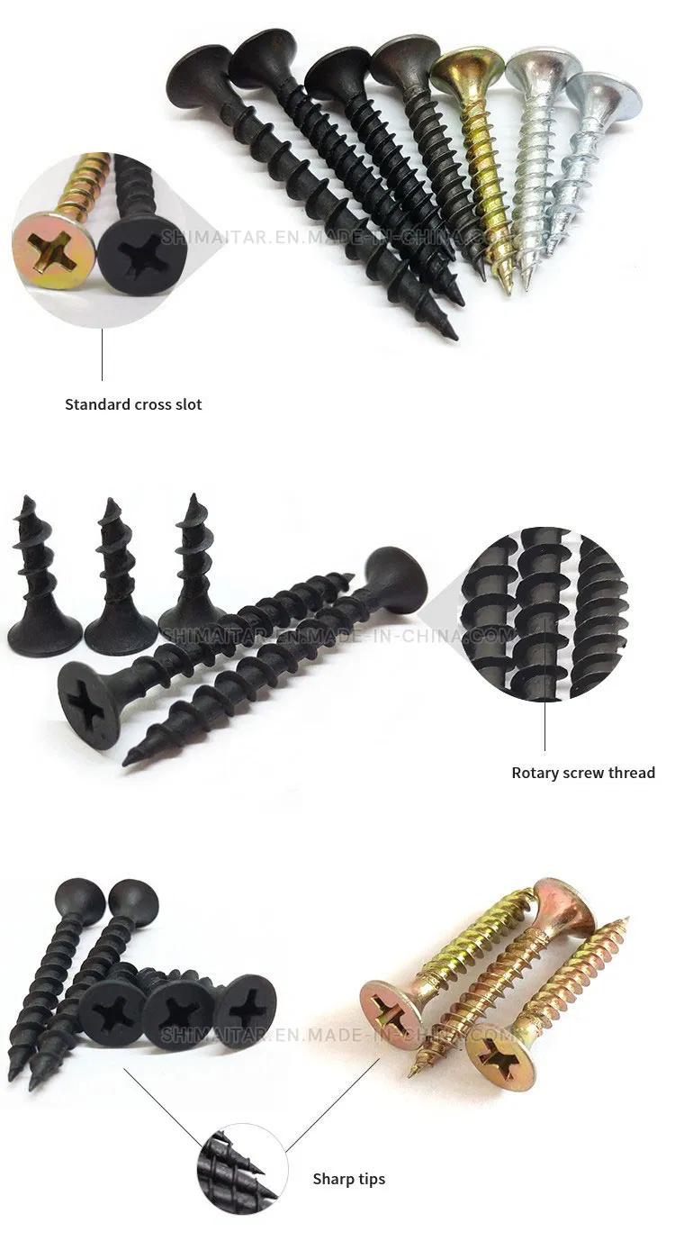 Black Fine Thread Drywall Screw