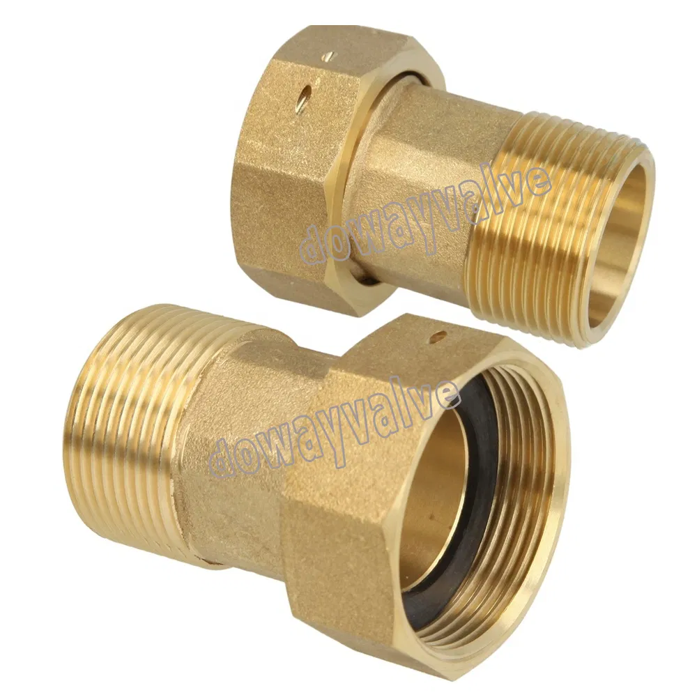 Customized Dzr Cw602n Brass Water Meter Connector with Gasket