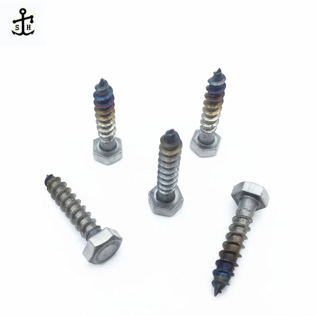 DIN 6928 Hexagon Head Drilling Screws with Tapping Screw Thread with Collar Di Flange Yellow Zinc