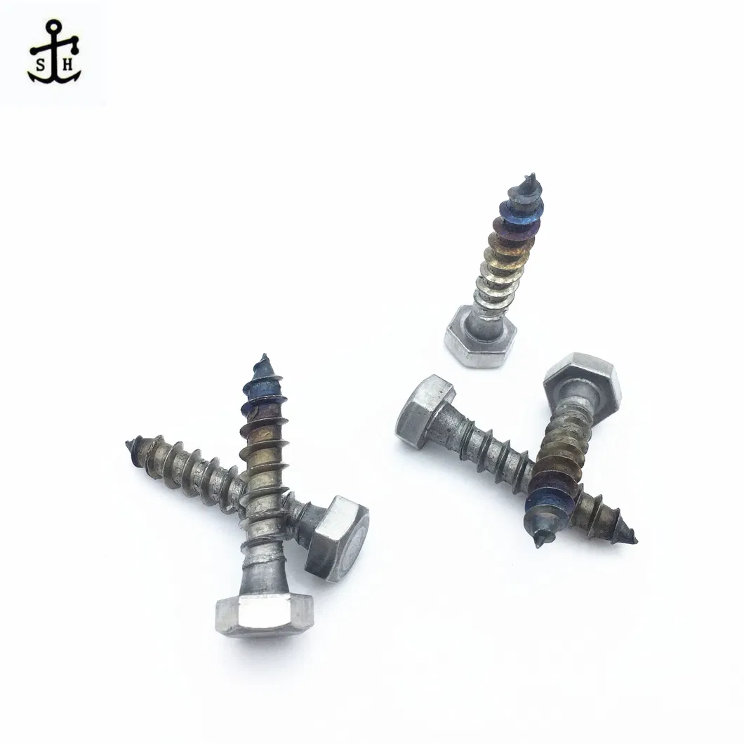 DIN 6928 Hexagon Head Drilling Screws with Tapping Screw Thread with Collar Di Flange Yellow Zinc