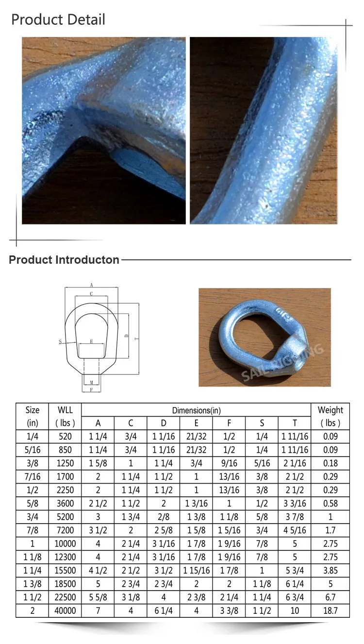Drop Forged Us Type G400 Eye Nut