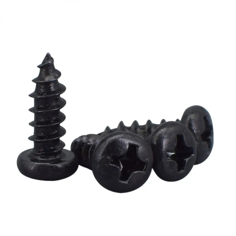 ISO 7049 Carbon Steel Blackening Cross Recessed Pan Head Self Tapping Screw