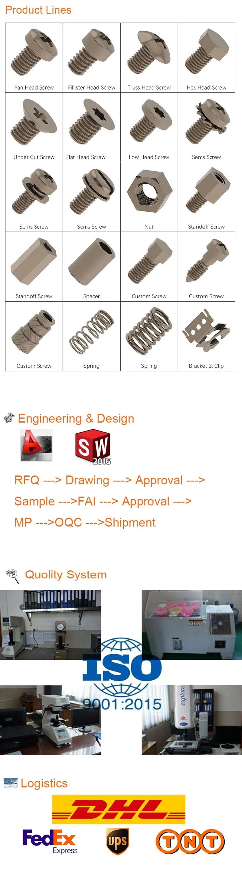 Made in China High Quality Custom Hardware Pan Head Screw DIN 7985
