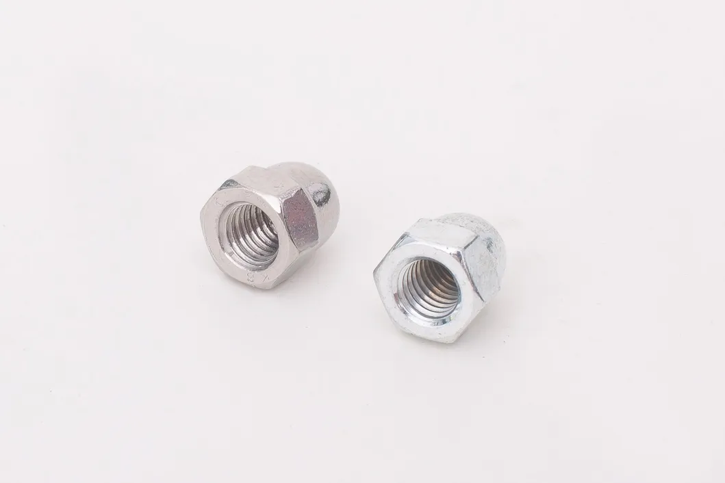 Qbh Supply All Kinds Stainless Steel/Carbon Steel DIN986 Auto Automobile Assembling Hex Hexagonal Hexagon Ball Head Domede Lock and Cap Acorn Box Nut