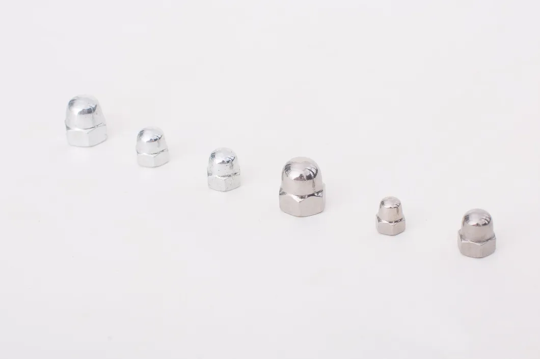 Qbh Supply All Kinds Stainless Steel/Carbon Steel DIN986 Auto Automobile Assembling Hex Hexagonal Hexagon Ball Head Domede Lock and Cap Acorn Box Nut