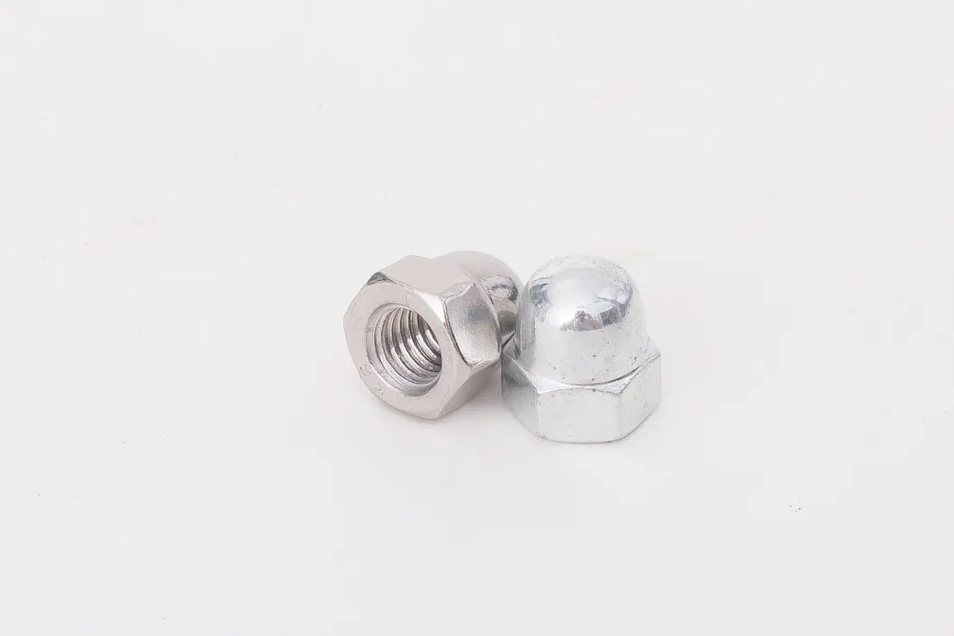 Qbh Supply All Kinds Stainless Steel/Carbon Steel DIN986 Auto Automobile Assembling Hex Hexagonal Hexagon Ball Head Domede Lock and Cap Acorn Box Nut
