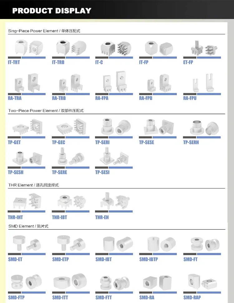 Th-0.6, 0.8 Series Through Hole Tap Spacer (M1.0, M1.2, M1.4, M1.6, M1.7, M2)