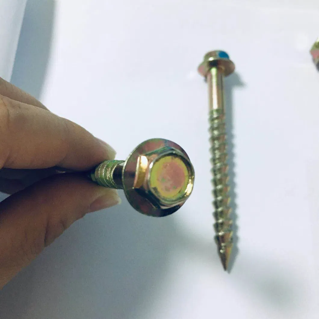 Zinc Plated Hex Flange Head Self Tapping Screw with Washers